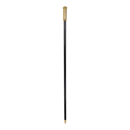 Luxury Italian Walking Cane with Elegant 24K Gold Filigree Handle