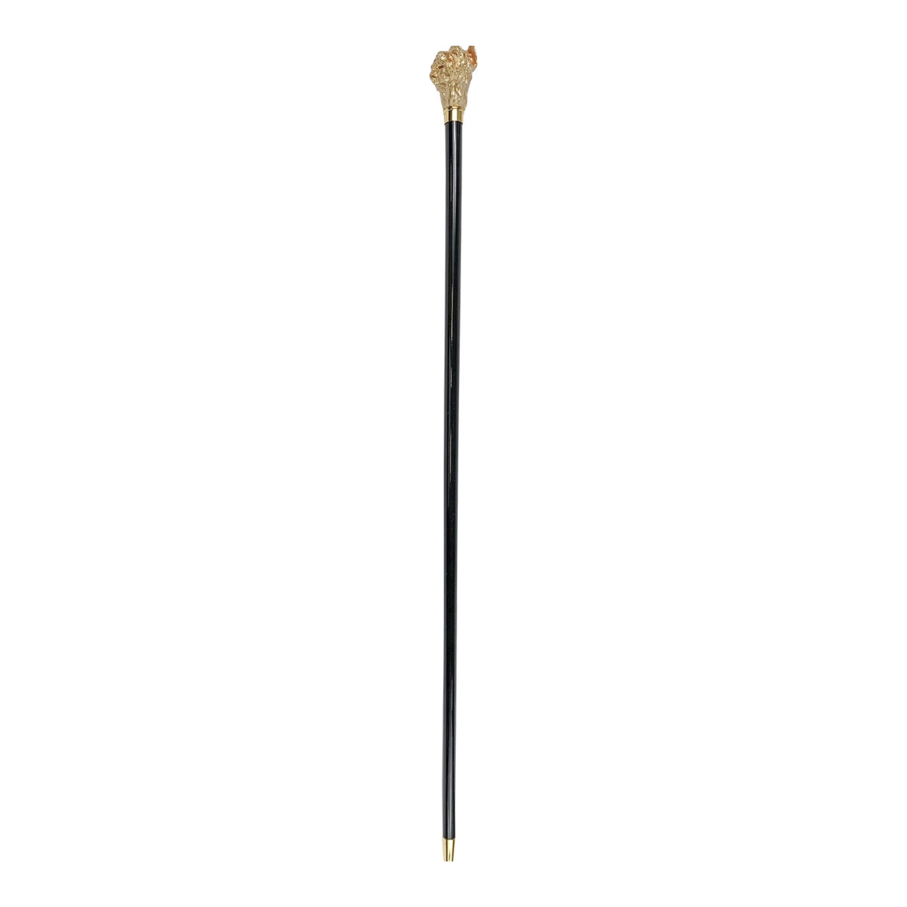Walking Stick with Exclusive 24K Gold-Plated Hand-Enamelled Dog Handle
