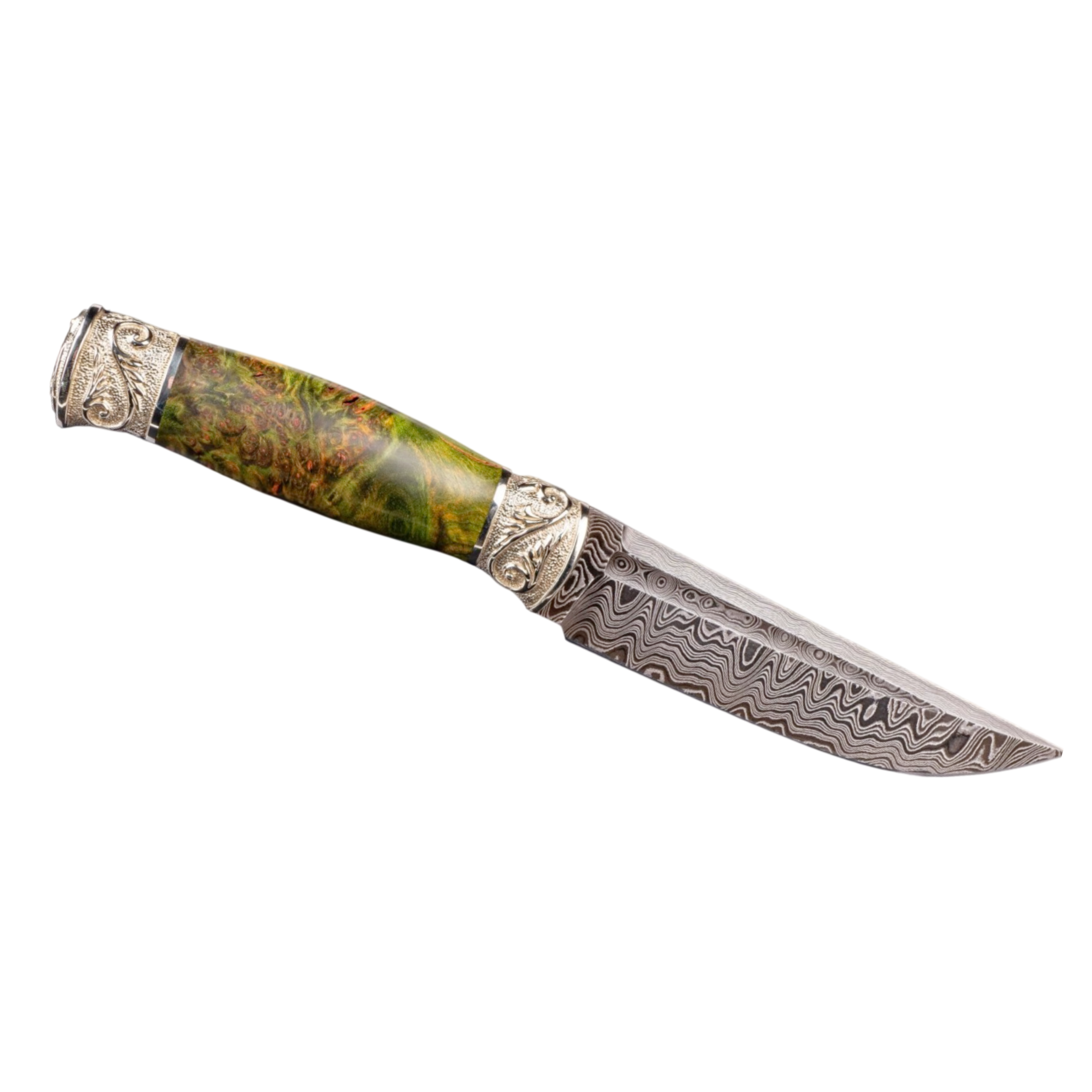 Twilight Handmade Mosaic Damascus Knife – Exclusive Collectible Art Piece - Elegant Knives
