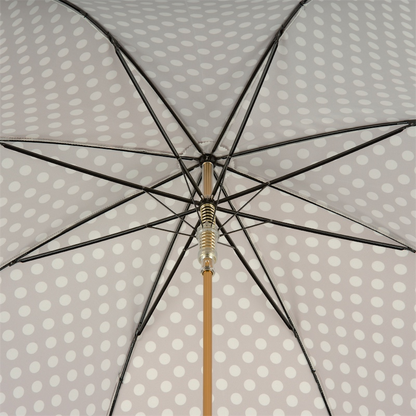 Chihuahua Automatic Opening Umbrella with Dots Enameled Brass Handle