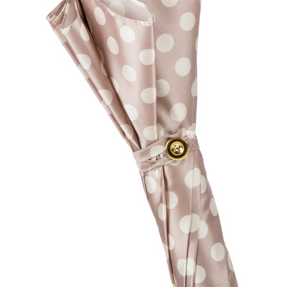 Chihuahua Automatic Opening Umbrella with Dots Enameled Brass Handle