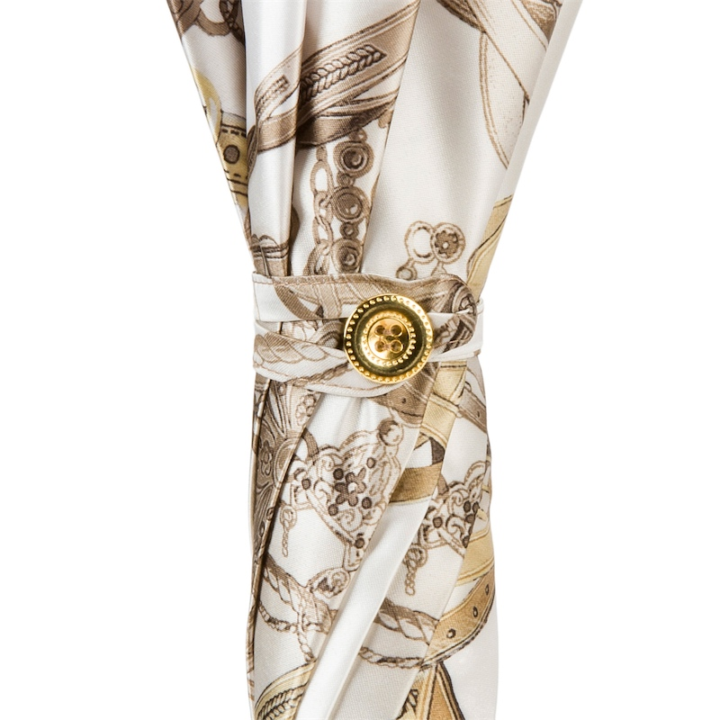 Leather Handle Bridles Print Umbrella – Automatic Opening