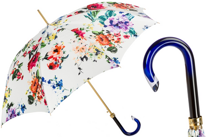Elegant Spring Umbrella with Flowers – Handmade in Italy
