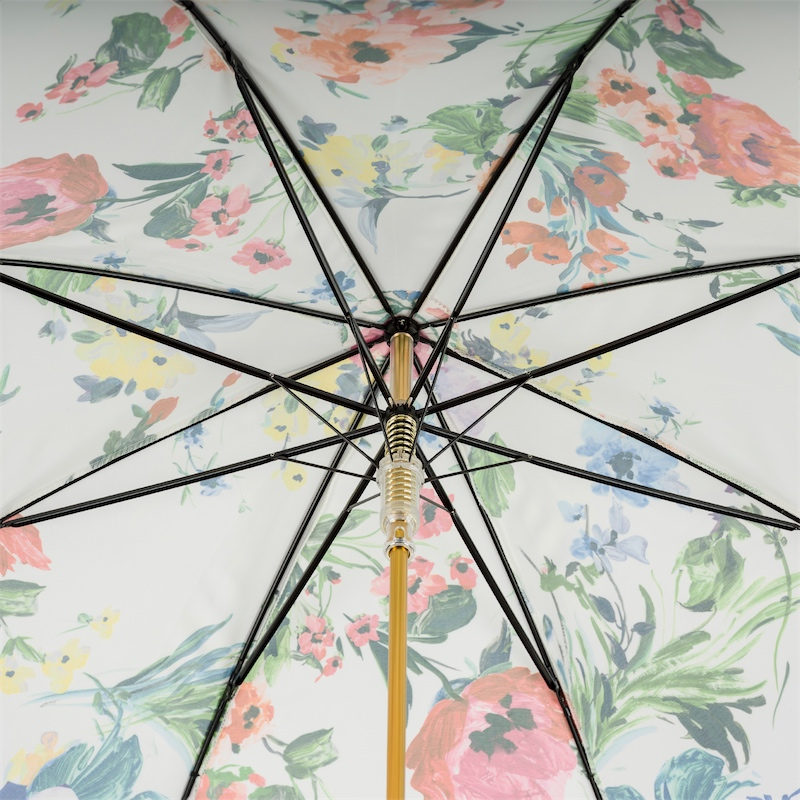 Elegant Spring Umbrella with Flowers – Handmade in Italy