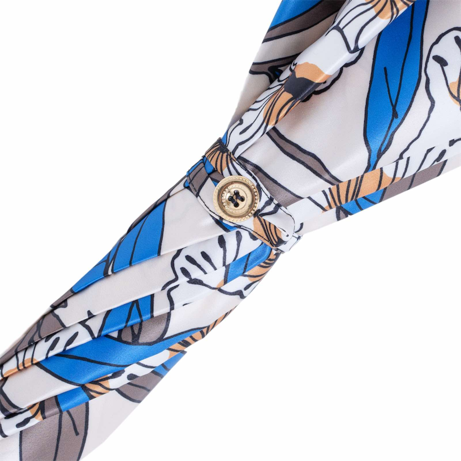 Grey Cat Umbrella with Enameled Brass Handle – Handmade in Italy