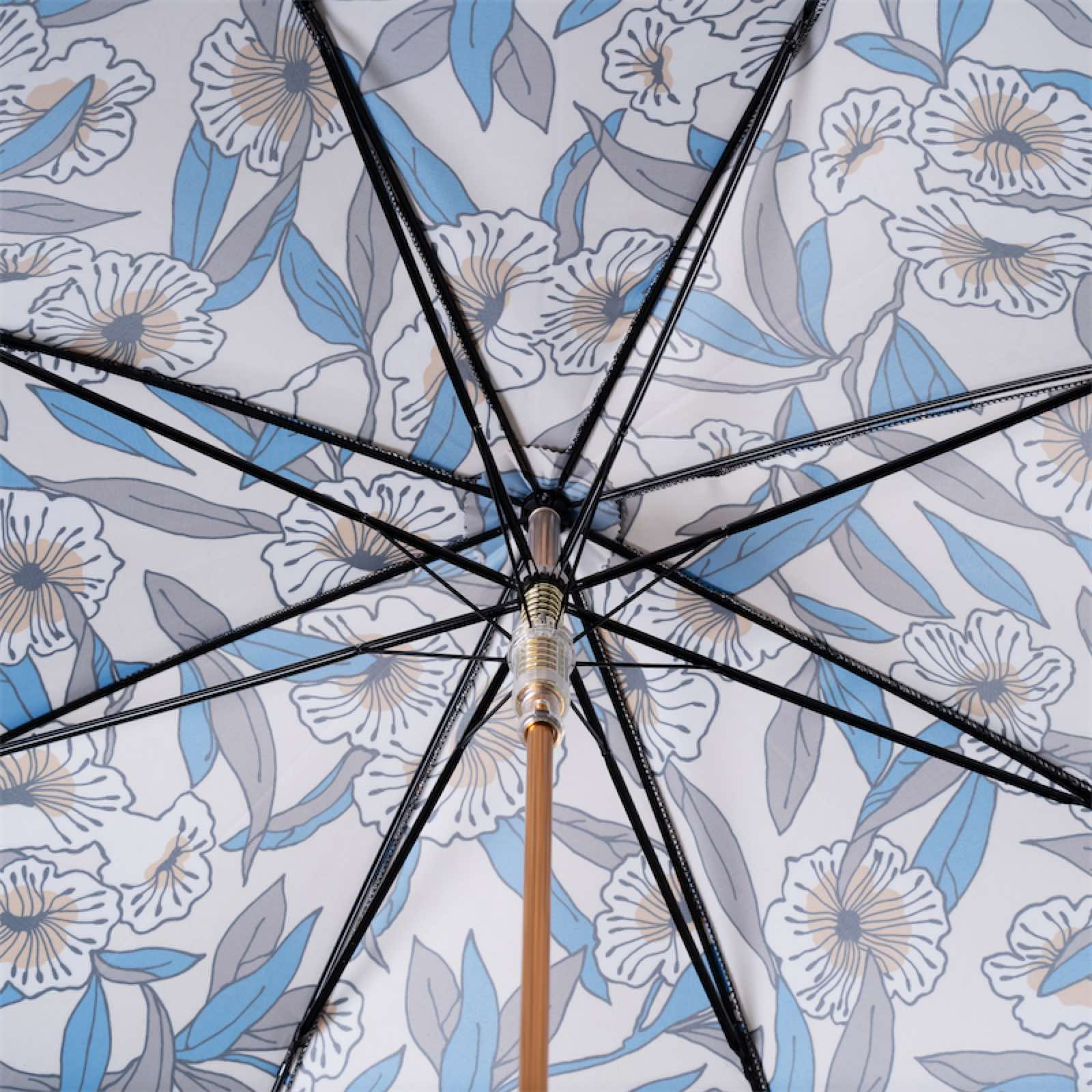 Grey Cat Umbrella with Enameled Brass Handle – Handmade in Italy