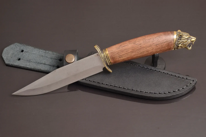 Designer Classic Stainless Steel Knife with Walnut Handle - Elegant Knives