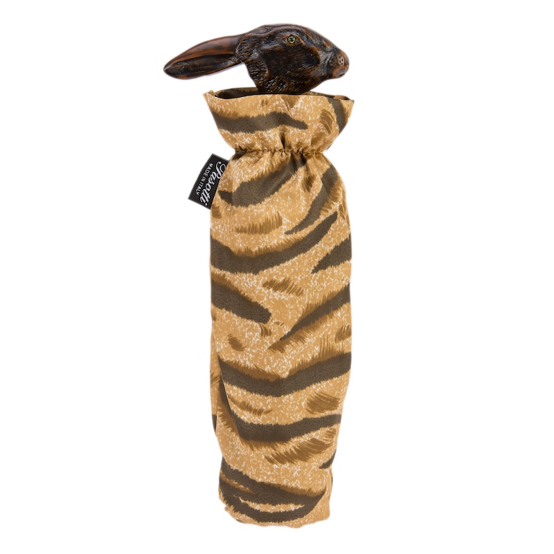 Chic Animalier Folding Umbrella with Rabbit Handle – Handmade in Italy