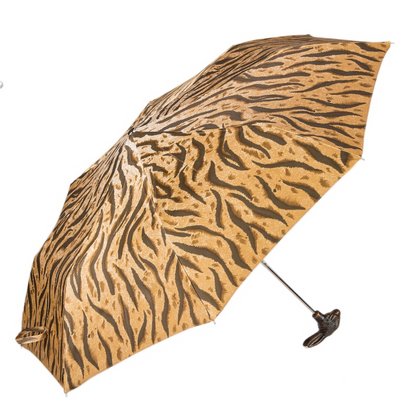 Chic Animalier Folding Umbrella with Rabbit Handle – Handmade in Italy