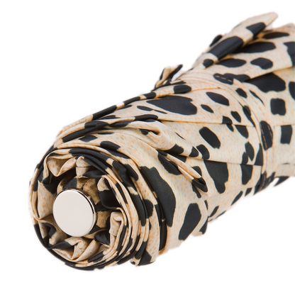 Handcrafted Leopard Print Folding Umbrella – Handmade in Italy