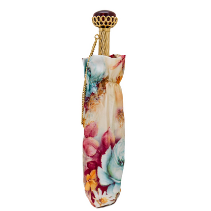Designer Luxury Floral Folding Umbrella – Handmade in Italy