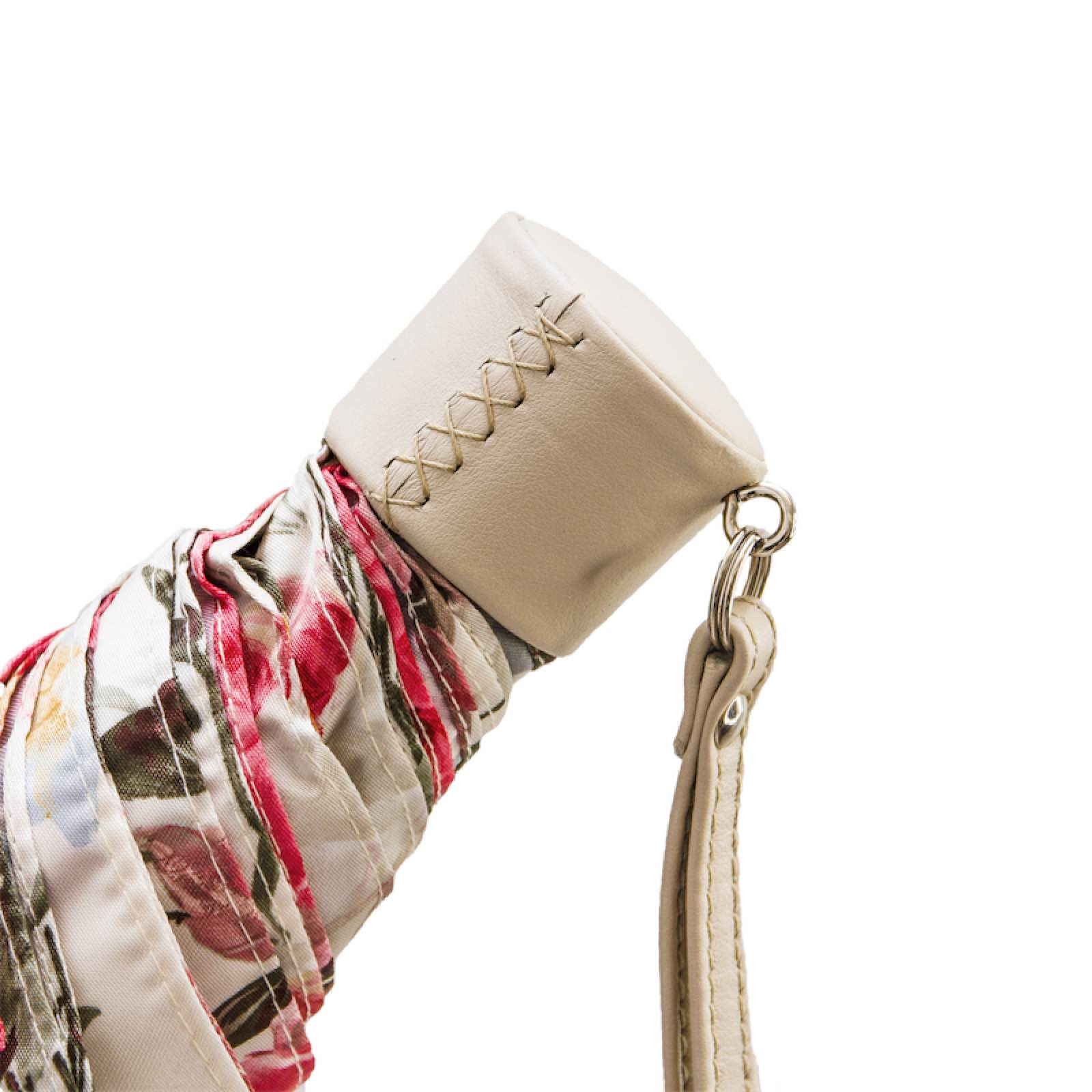 Luxury Elegant Floral Folding Umbrella – Handmade in Italy