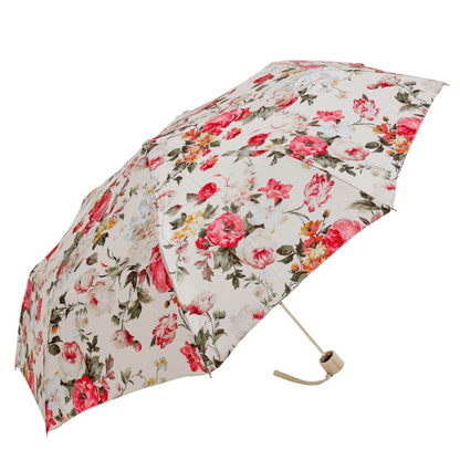 Luxury Elegant Floral Folding Umbrella – Handmade in Italy
