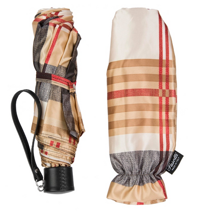 Classic Women’s Striped Folding Umbrella – Handmade in Italy