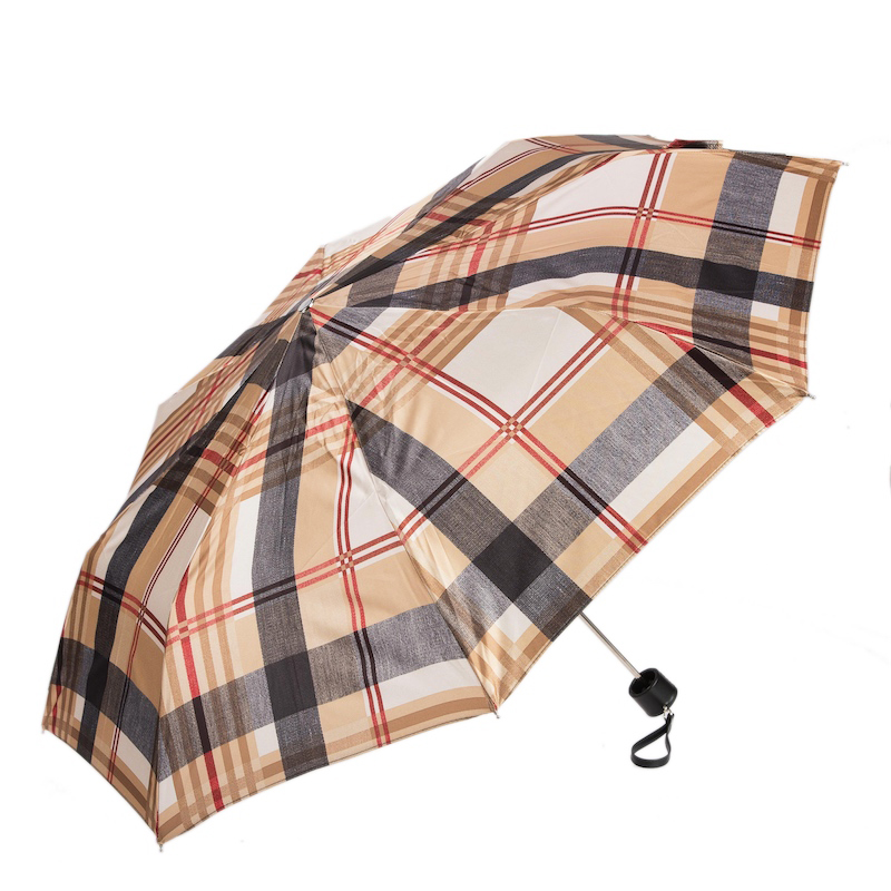 Classic Women’s Striped Folding Umbrella – Handmade in Italy