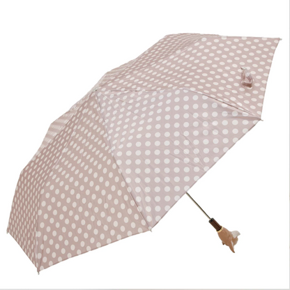 Luxury Chihuahua Handle Folding Umbrella – Handmade Italian Canopy