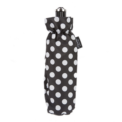 Black and White Polka Dots Folding Umbrella – Handmade in Italy