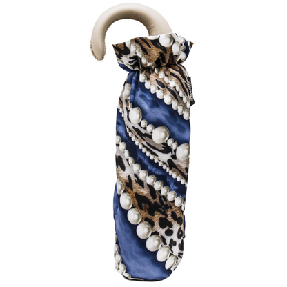 Elegant Design Folding Umbrella with Pearl Print – Handmade in Italy