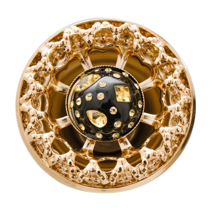 Brass Handle Cheetah Print Folding Manual Opening Umbrella