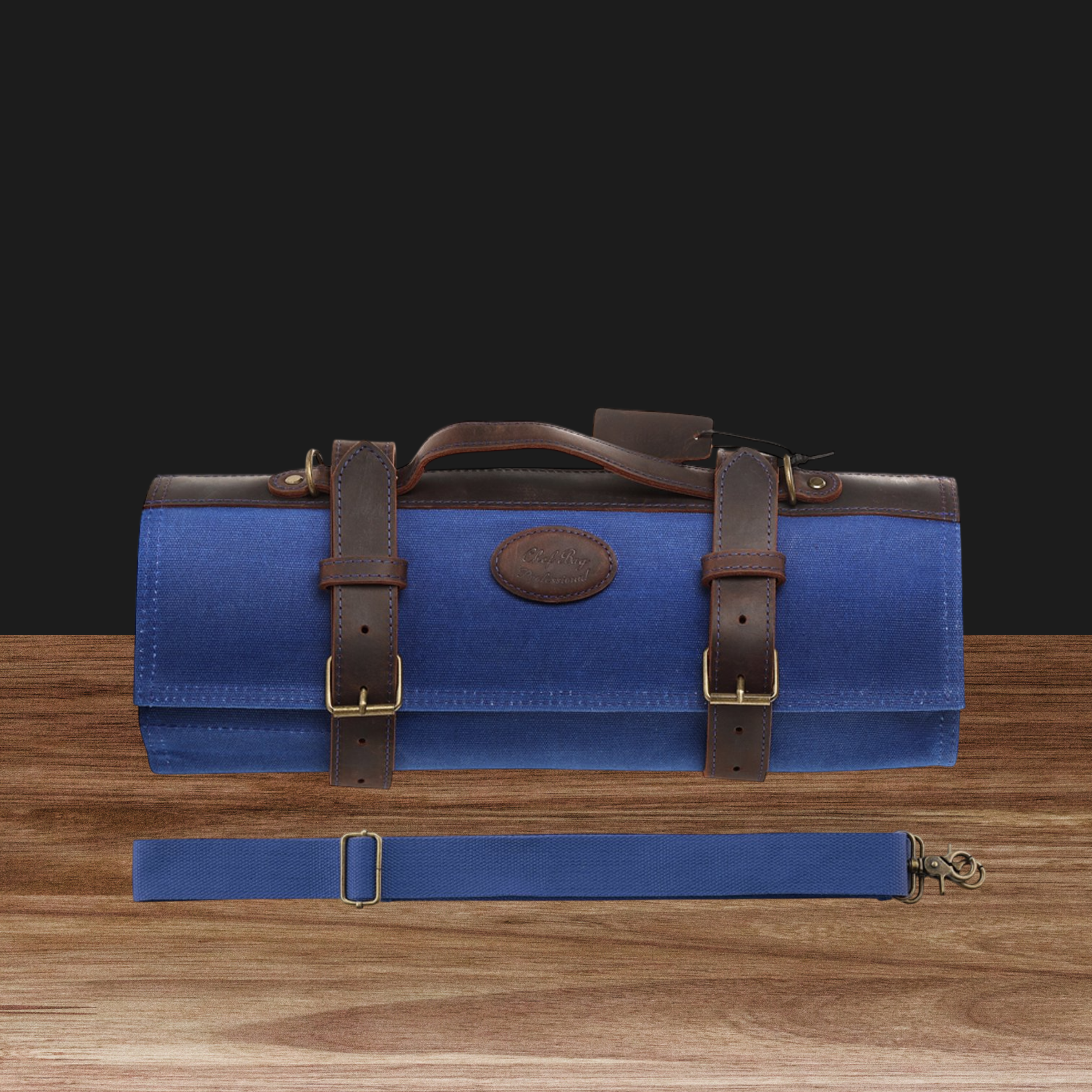 Durable Canvas & Leather Knife Roll