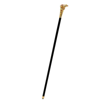 Luxury Gold Frog Walking Cane – 24K Gold-Plated with Swarovski Crystals