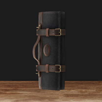 Waxed Canvas Chef Knife Roll Bag
