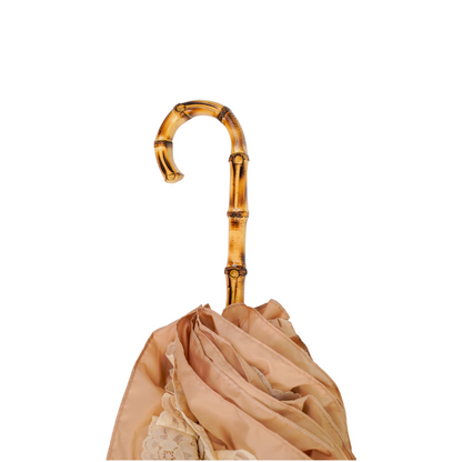 Timeless Retro-Style Umbrella-Parasol with Ruffles and Lace