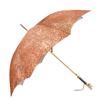 Luxury Women's Umbrella with 24K Gold-Plated Cat Handle
