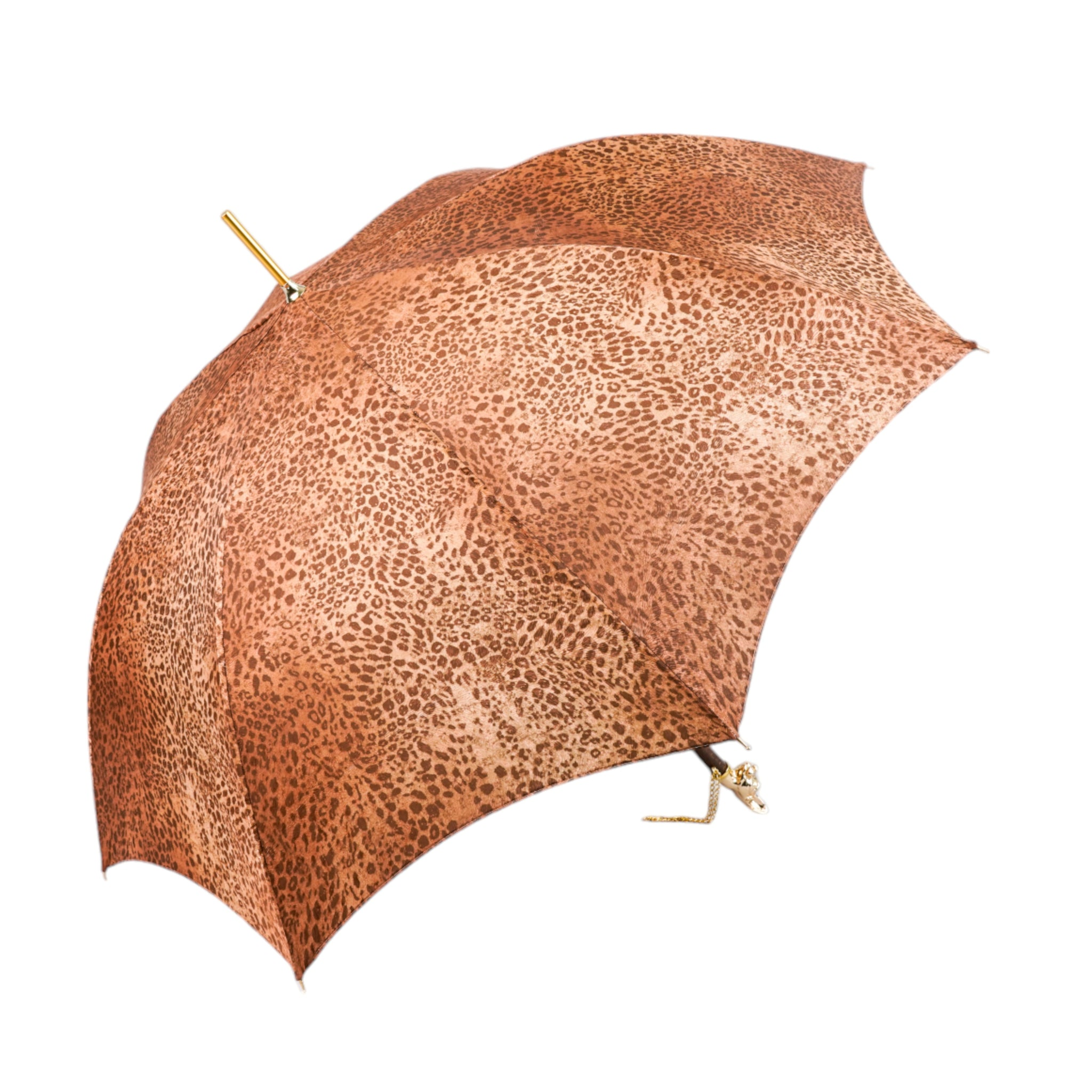 Luxury Women's Umbrella with 24K Gold-Plated Cat Handle