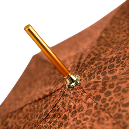 Luxury Women's Umbrella with 24K Gold-Plated Cat Handle