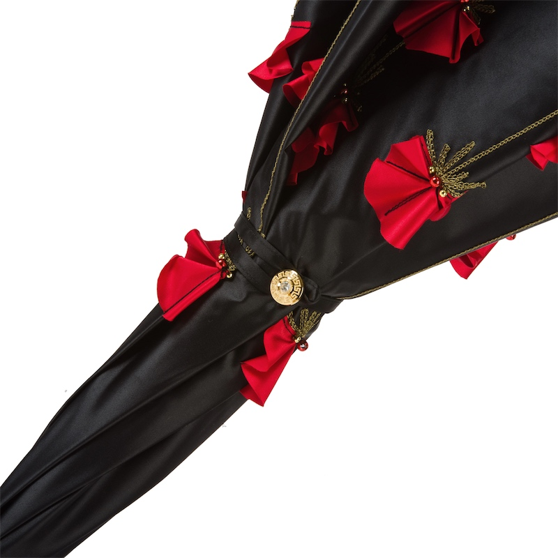 Luxury Brass Handle Poppies Umbrella – Manual Opening