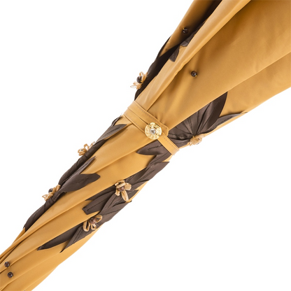 Sunflower Luxury Umbrella with Swarovski Handle – Manual Opening