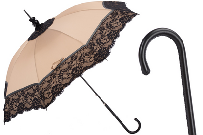 Manual Opening Lace Parasol – Handcrafted Umbrella from Italy