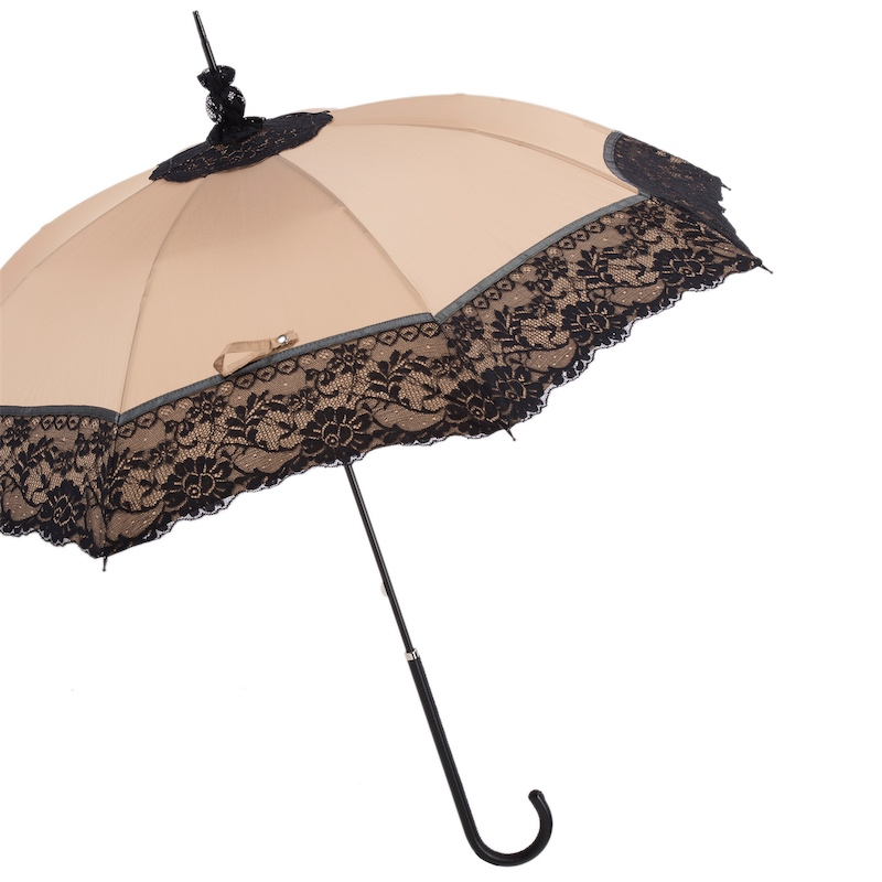 Manual Opening Lace Parasol – Handcrafted Umbrella from Italy