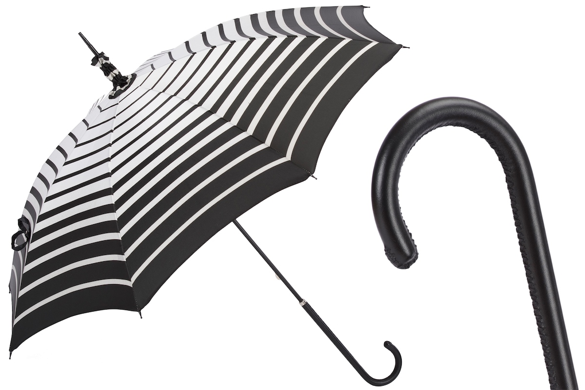 Manual Opening Striped Parasol – Handmade Italian Umbrella