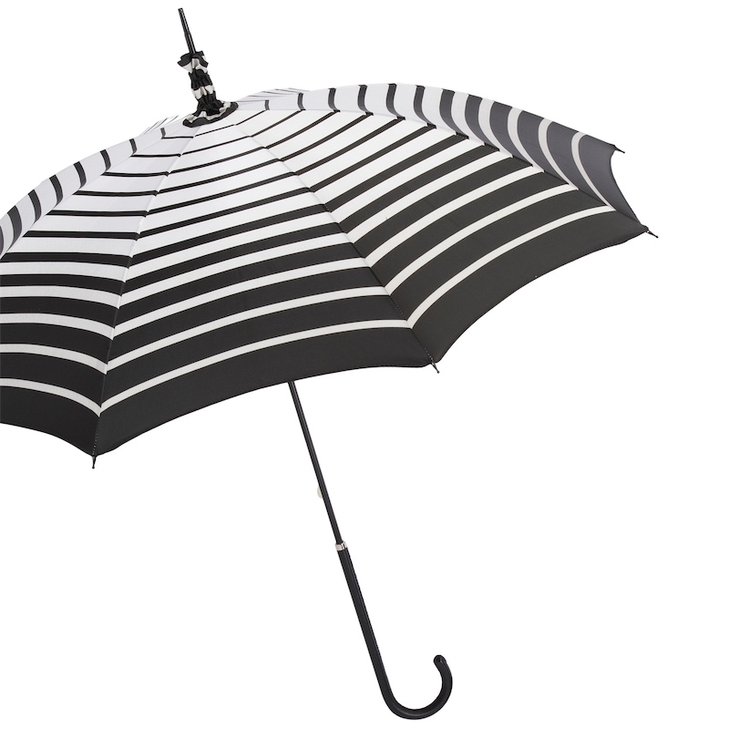 Manual Opening Striped Parasol – Handmade Italian Umbrella