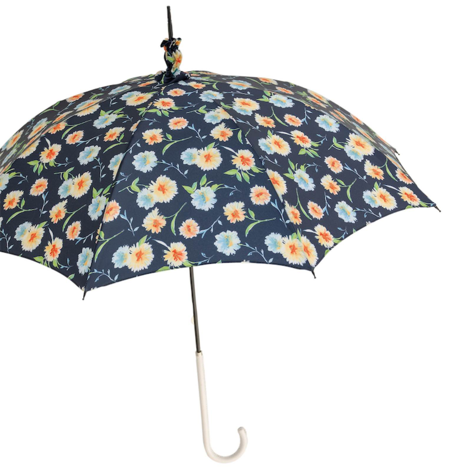 Elegant Leather-Handled Parasol – Handmade Umbrella