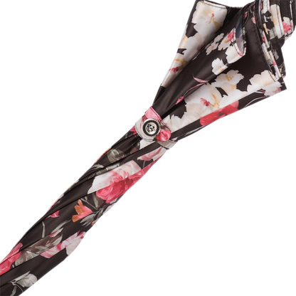 Flowered Parasol with Bamboo Handle – Handmade Umbrella