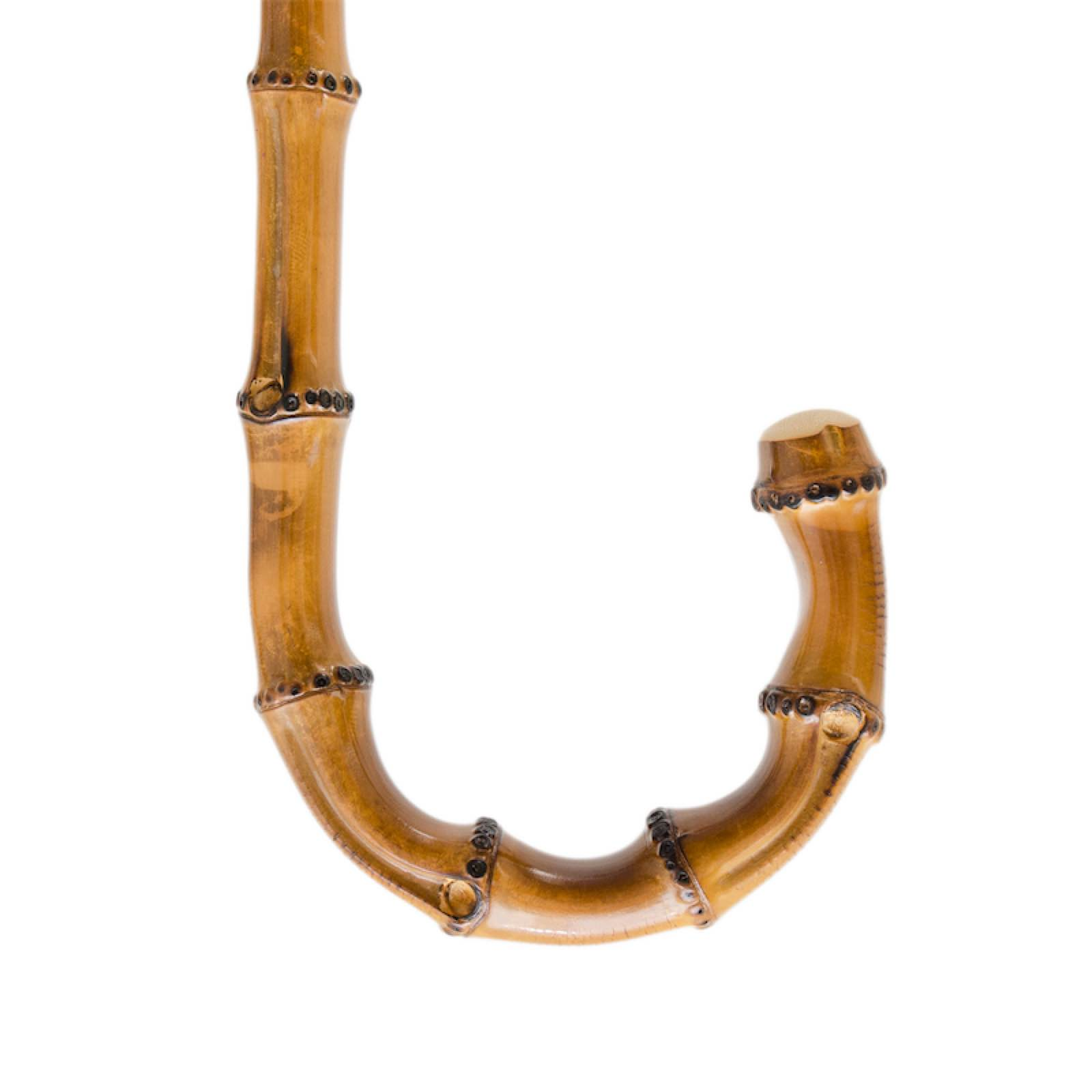 Flowered Parasol with Whangee Handle – Handmade Umbrella