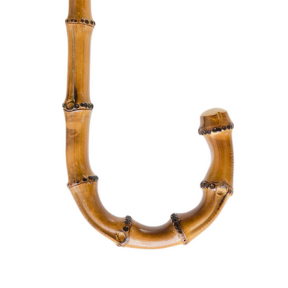 Flowered Parasol with Whangee Handle – Handmade Umbrella