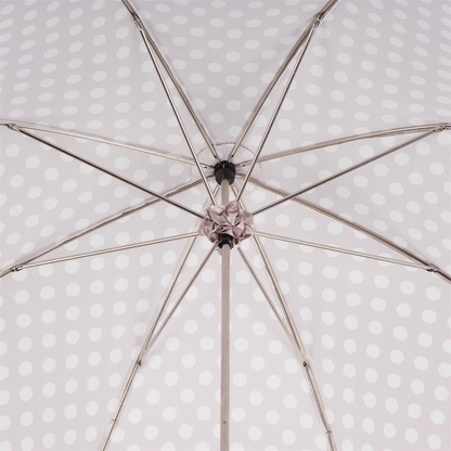 Manual Opening Polka Dot Parasol – Handmade Umbrella
