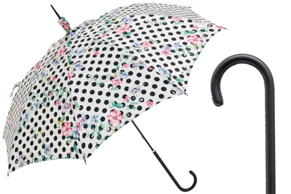 Polka Dot Parasol with Flowers – Romantic Vintage Umbrella
