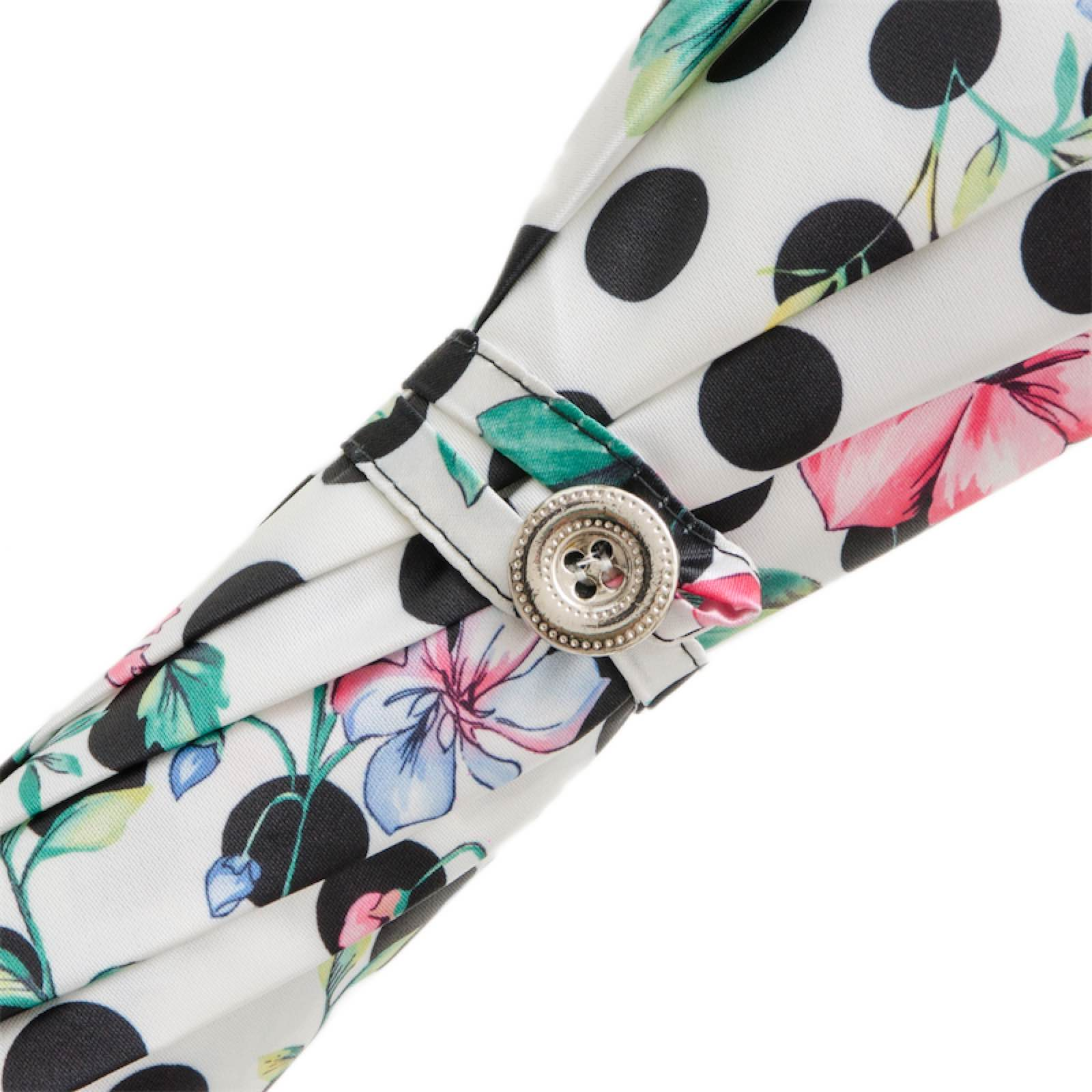 Polka Dot Parasol with Flowers – Romantic Vintage Umbrella
