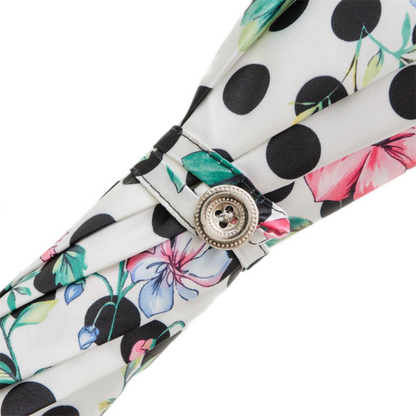Polka Dot Parasol with Flowers – Romantic Vintage Umbrella