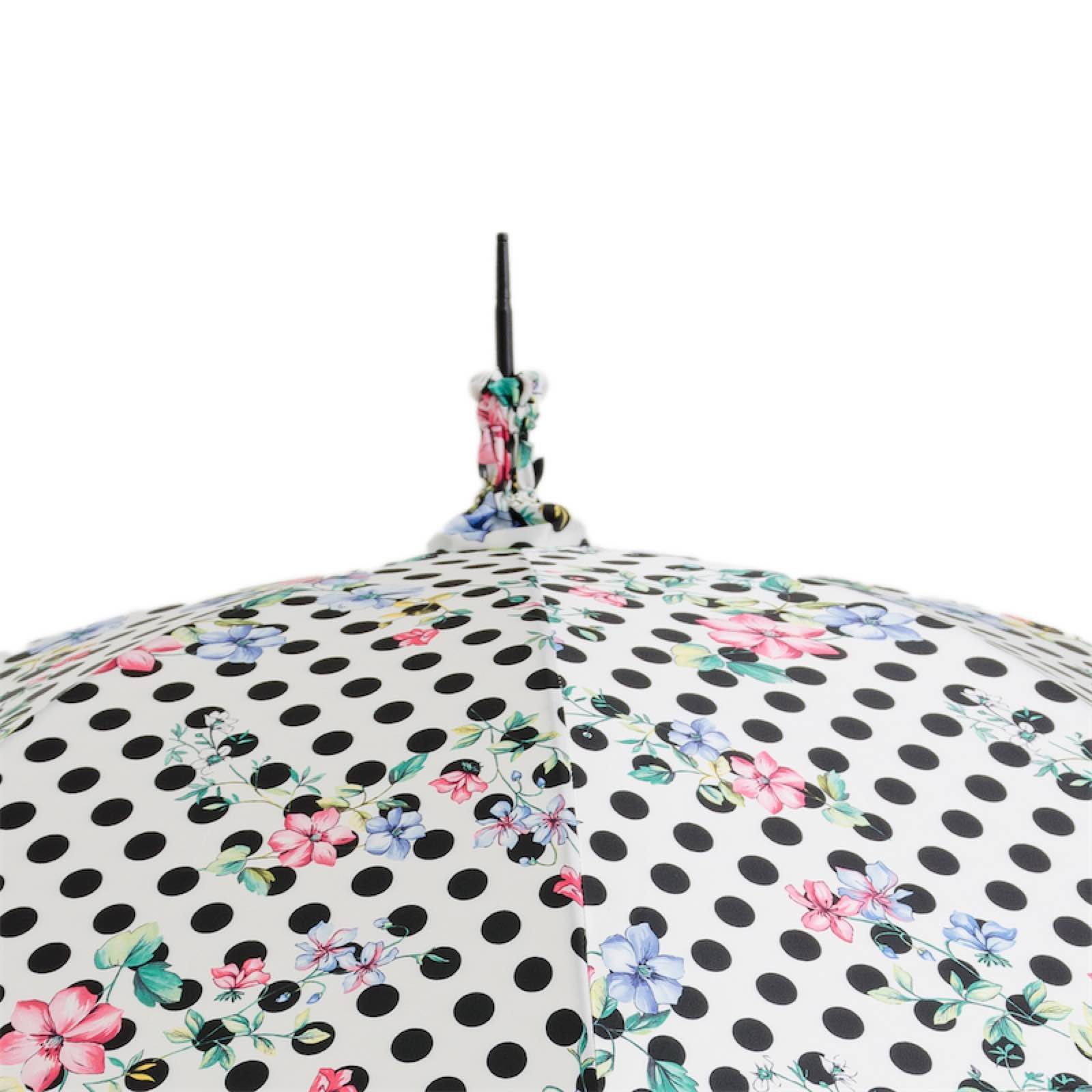 Polka Dot Parasol with Flowers – Romantic Vintage Umbrella