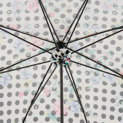 Polka Dot Parasol with Flowers – Romantic Vintage Umbrella