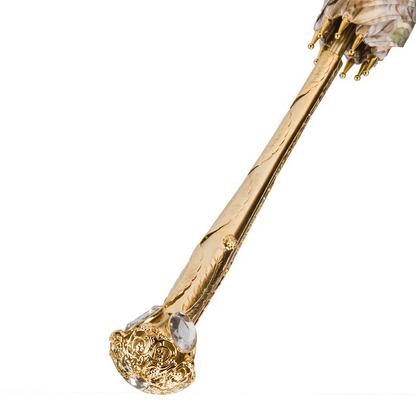 Manual Opening Flowered Parasol – Handmade Italian Umbrella