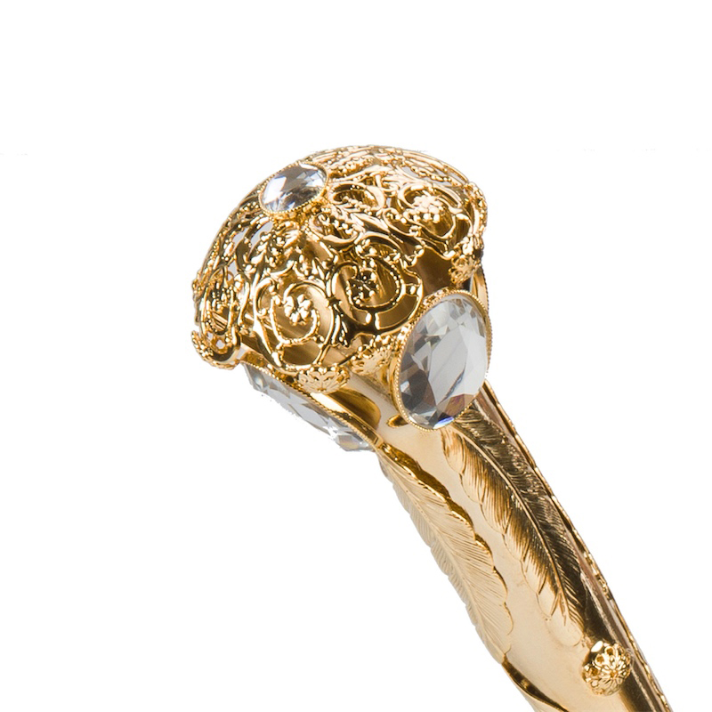 Manual Opening Flowered Parasol – Handmade Italian Umbrella