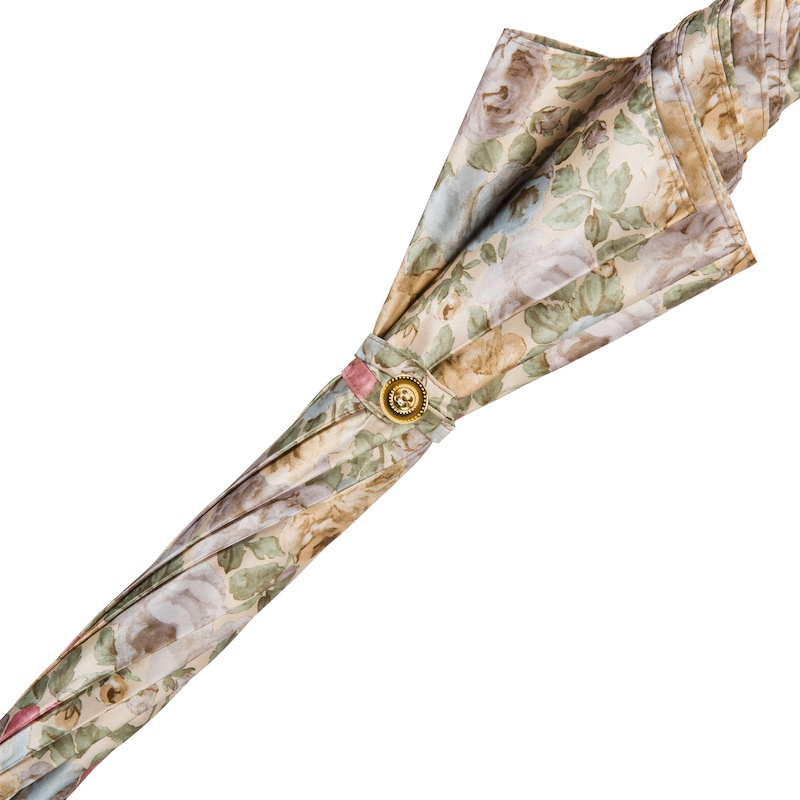 Manual Opening Flowered Parasol – Handmade Italian Umbrella