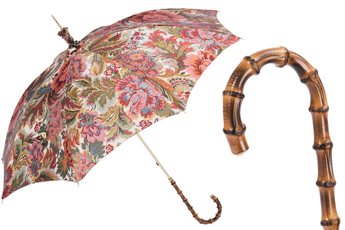 Paisley Parasol with Bamboo Handle – Bohemian Umbrella